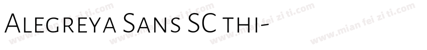 Alegreya Sans SC thi字体转换